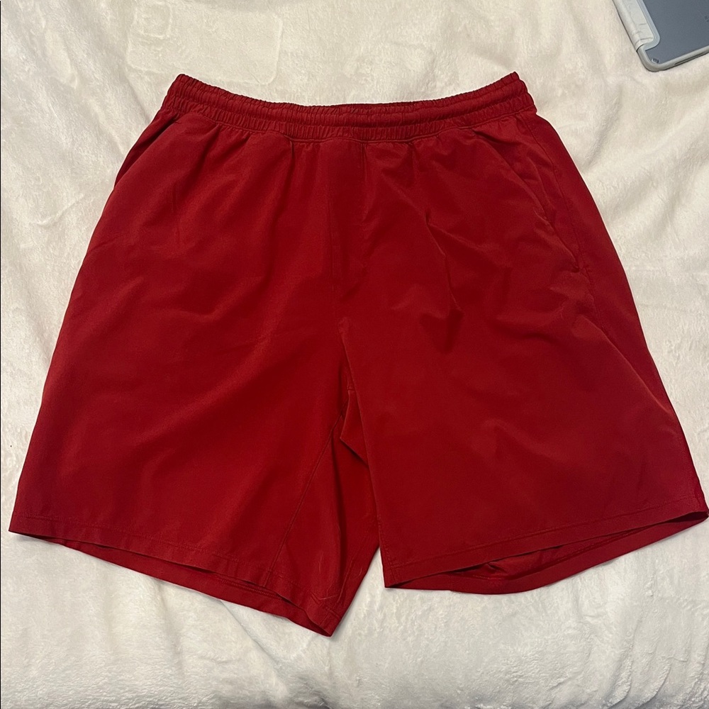 Men's Lululemon Red Shorts 9” Inseam Size Large